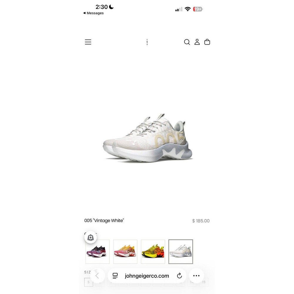 John Geiger 005 Vintage White Size 11